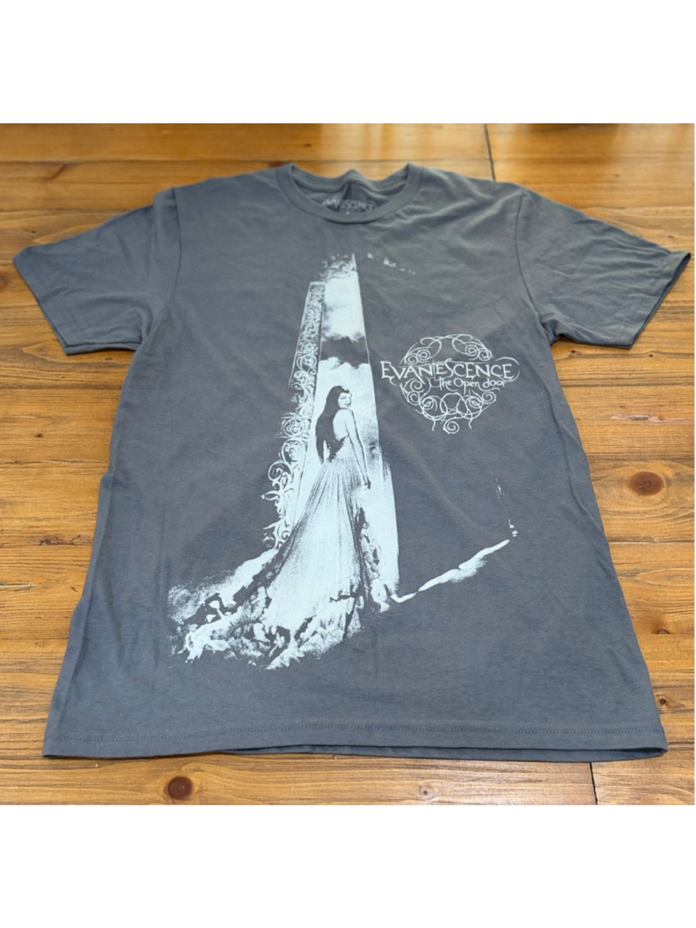 Evanescence The Open Door Graphic Tee, Size S, Grey and White